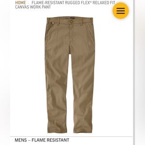 Carhartt Men's Flame-Resistant Rugged Flex Relaxed Fit Canvas Work Pant 31x32